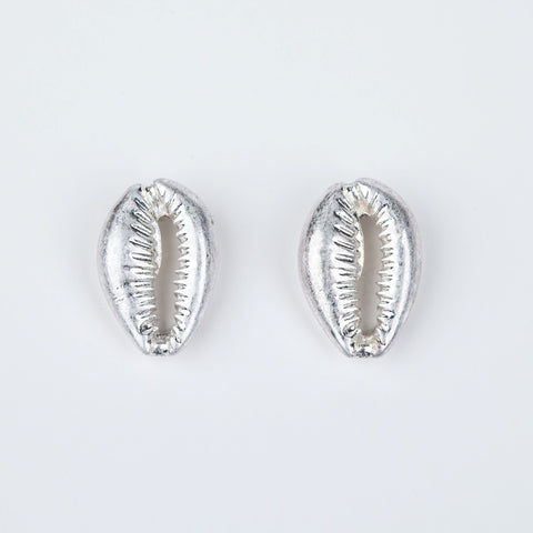 Cowrie Shell Silvertone Earrings Accessories Show Your Africa 