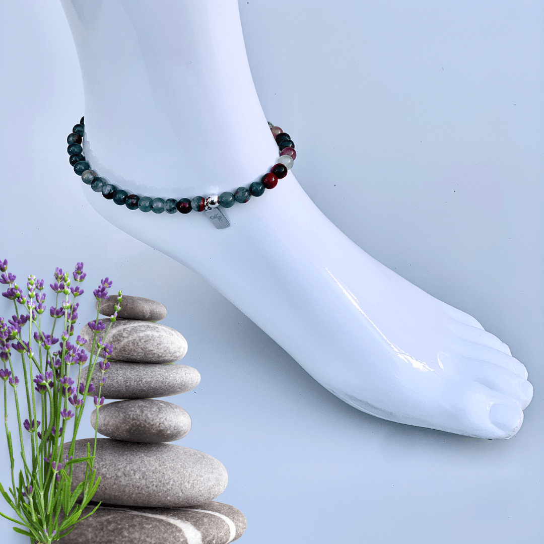ME™ South Africa Bloodstone 10inch Anklet Show Your Africa