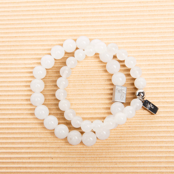 ME™ His & Hers Basics White Jade Bracelet Set