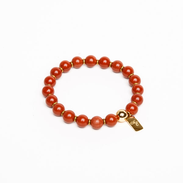 ME™ Kenya Trade Bead 7-inch Bracelet - Red Jasper