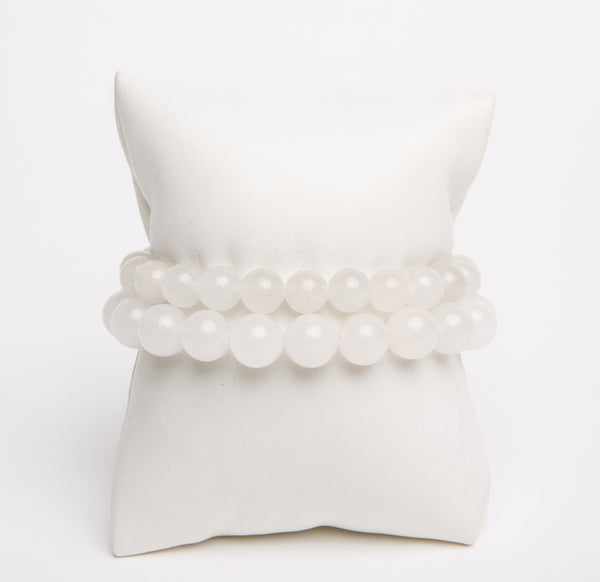 ME™ His & Hers Basics White Jade Bracelet Set