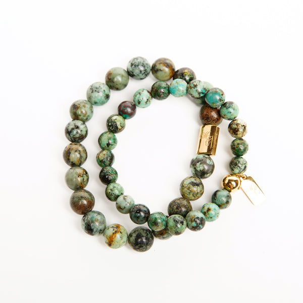 ME™ His & Hers African Turquoise 2-pc Bracelet Set