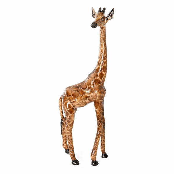 Akija™ Kenyan Jacaranda Wood Sculpture - Giraffe