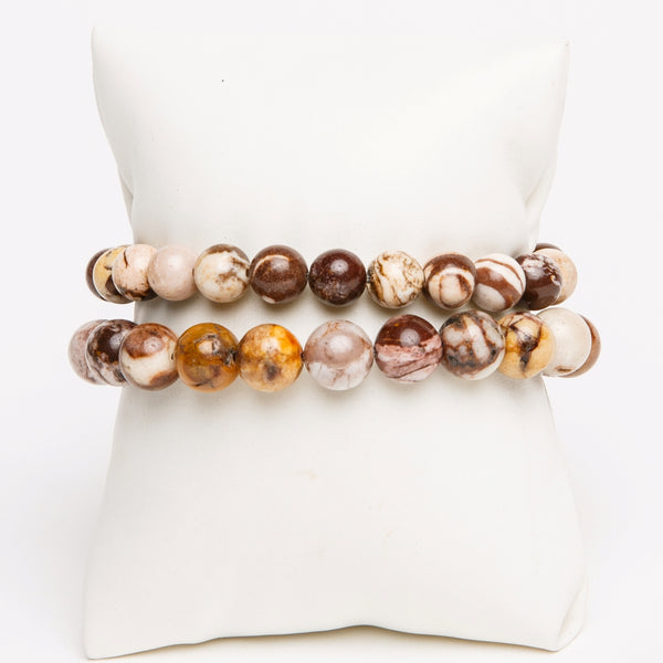 ME™ His & Hers Basics Leopard Skin Jasper 2-pc Bracelet Set
