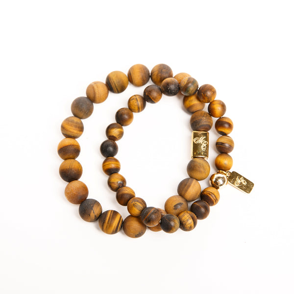 ME™ Basics His & Hers Matte Tiger Eye Bracelet Set