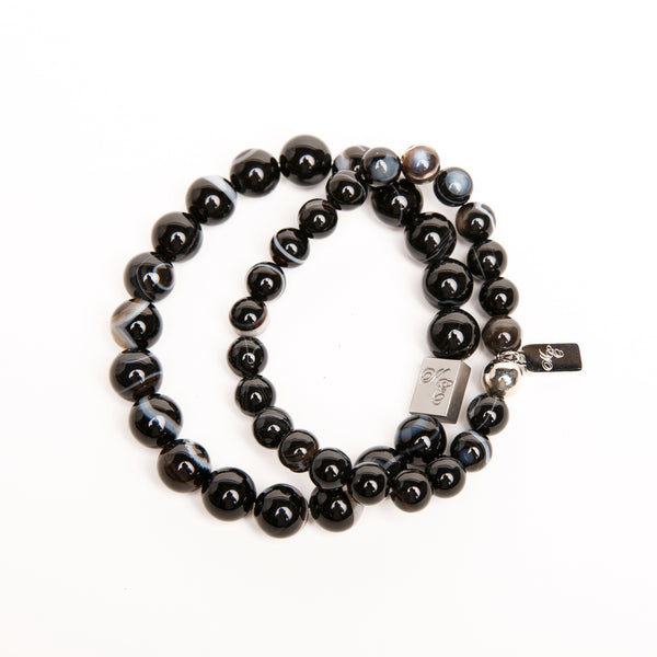 ME™ Basics His & Hers Sardonyx Agate 2-pc Bracelet Set