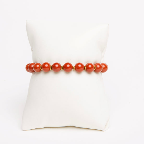 ME™ Kenya Trade Bead 7-inch Bracelet - Red Jasper