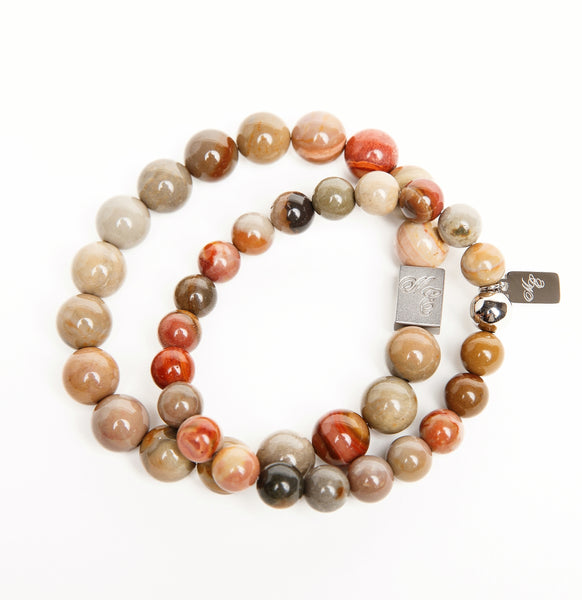 ME™ His & Hers Polychrome Jasper 2-pc Bracelet Set