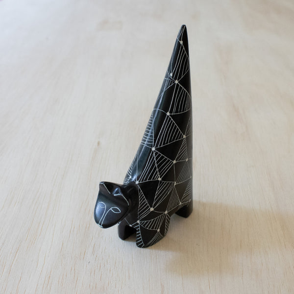 Akija™ Etched Black Ring Holder Cat