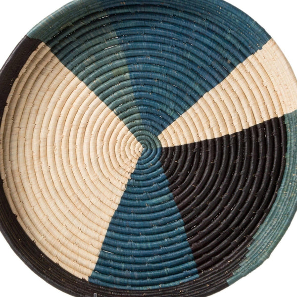 Akija™ Cool Color Blocked Raffia Tray Dining & Entertainment Show Your Africa 