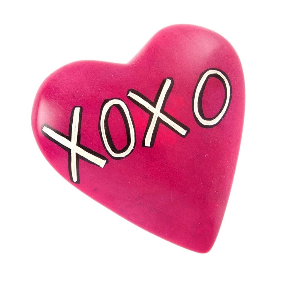 Akija™ Soapstone XOXO Heart - Pink Home Decor Show Your Africa 