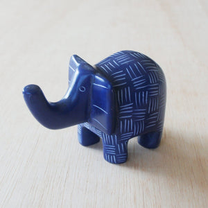 Akija™ Soapstone Elephants Home Decor Show Your Africa Blue 