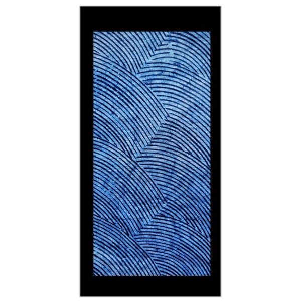 ME™ Blue Brocade Adire Black Border Canvas Print Wall Decor Show Your Africa 10" x 20" 