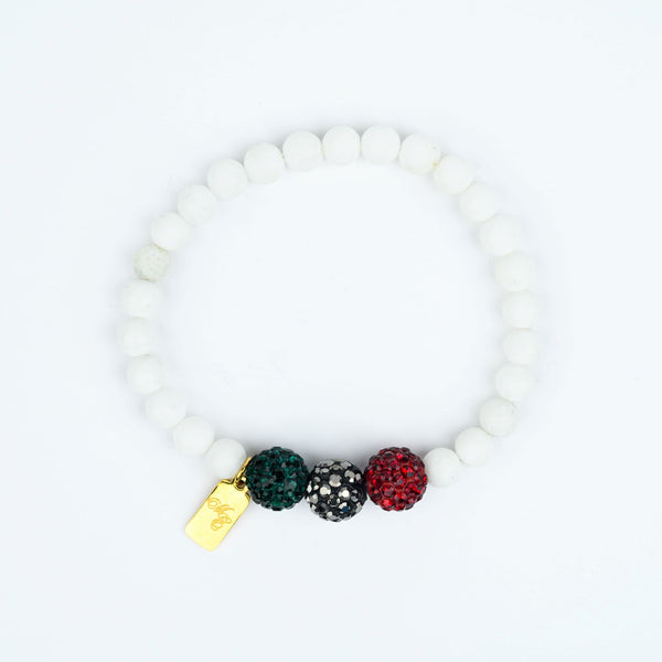 ME™ Glam 7-inch Bracelet - Afro White Show Your Africa 