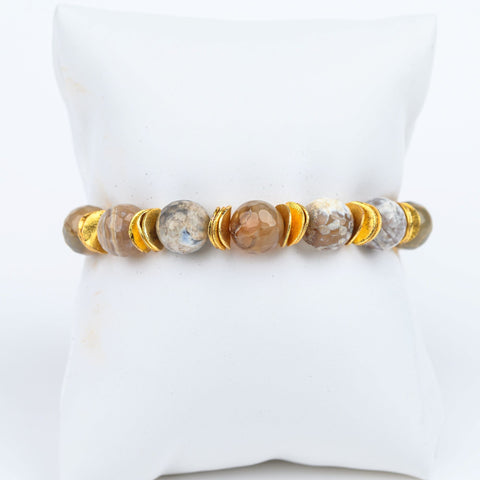 ME™ Owambe 7-inch Agate Grey Bracelet Show Your Africa 