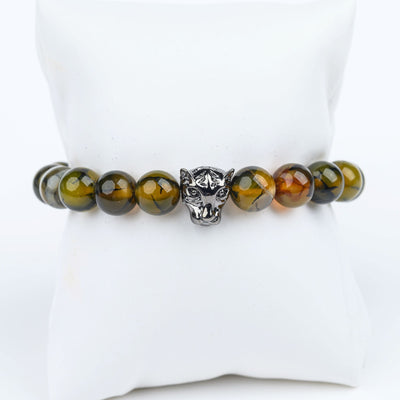 ME™ Panther Dragon Agate 8-inch Bracelet Unisex Bracelets Show Your Africa 