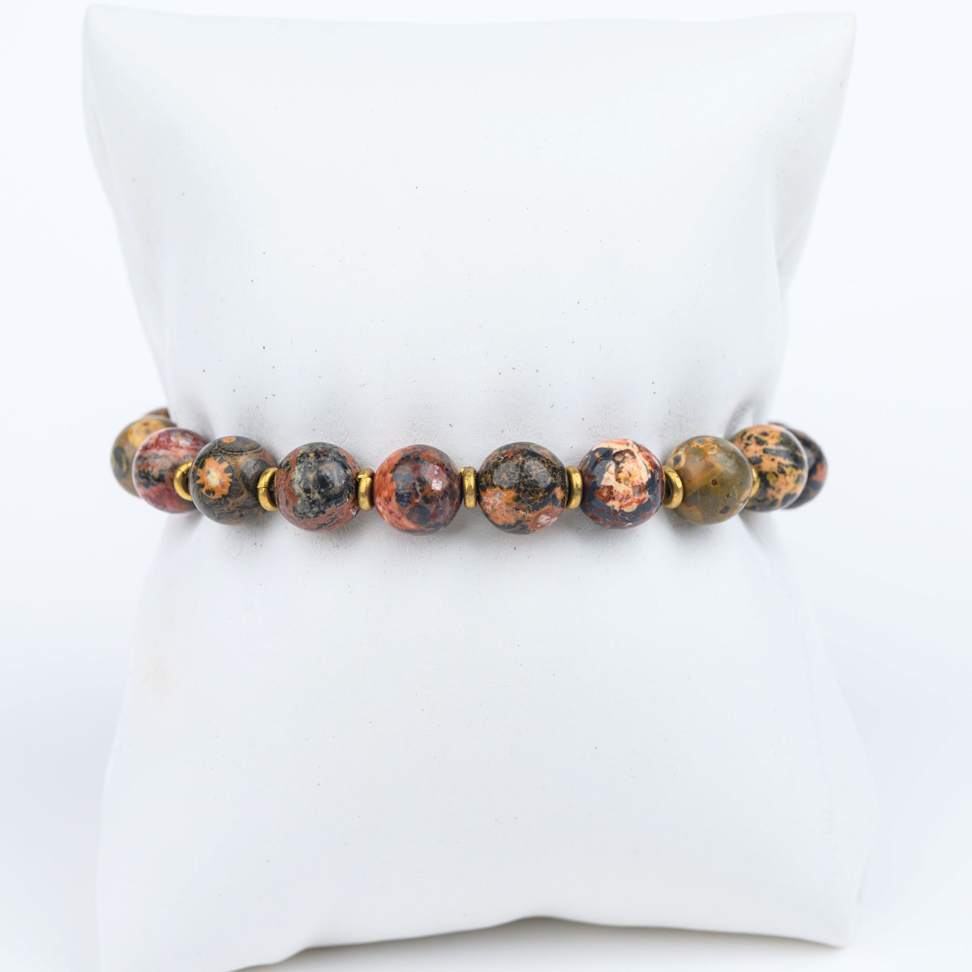 ME™ Kenya Trade Bead 7-inch Bracelet - Leopard Jasper Women's Bracelets Show Your Africa 