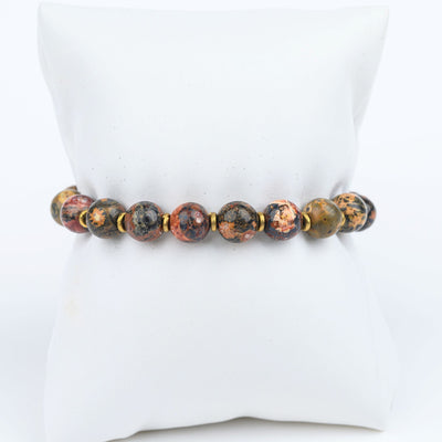 ME™ Kenya Trade Bead 7-inch Bracelet - Leopard Jasper Women's Bracelets Show Your Africa 