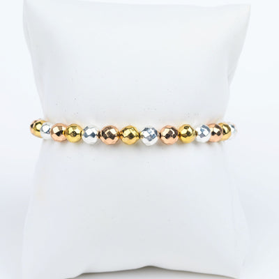 ME™ Mixed Metals Three-Tone Petite Hematite 7-inch Bracelet Women’s Bracelets Show Your Africa 