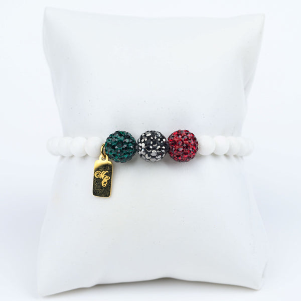 ME™ Glam 7-inch Bracelet - Afro White Show Your Africa 