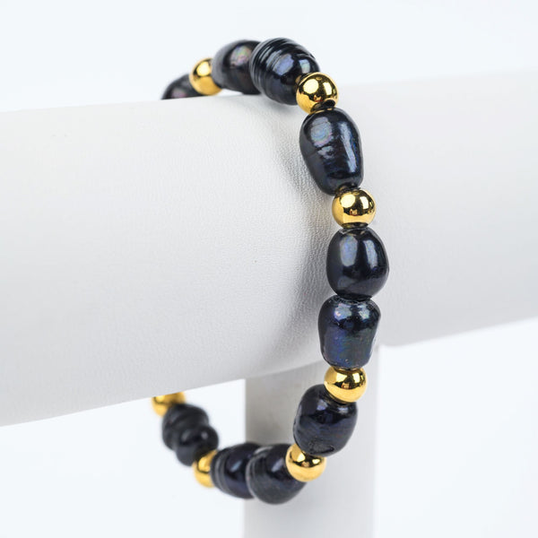 ME™ Owambe 7-inch Black Pearl Bracelet Show Your Africa 