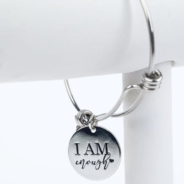 ME™ I am Enough Silvertone Bangle Accessories Show Your Africa 