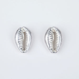 Cowrie Shell Silvertone Earrings Accessories Show Your Africa 