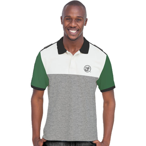 EKO & CO.™ Slim Fit Grey Polo with Flag Clothing-Tops Show Your Africa No Flag M 