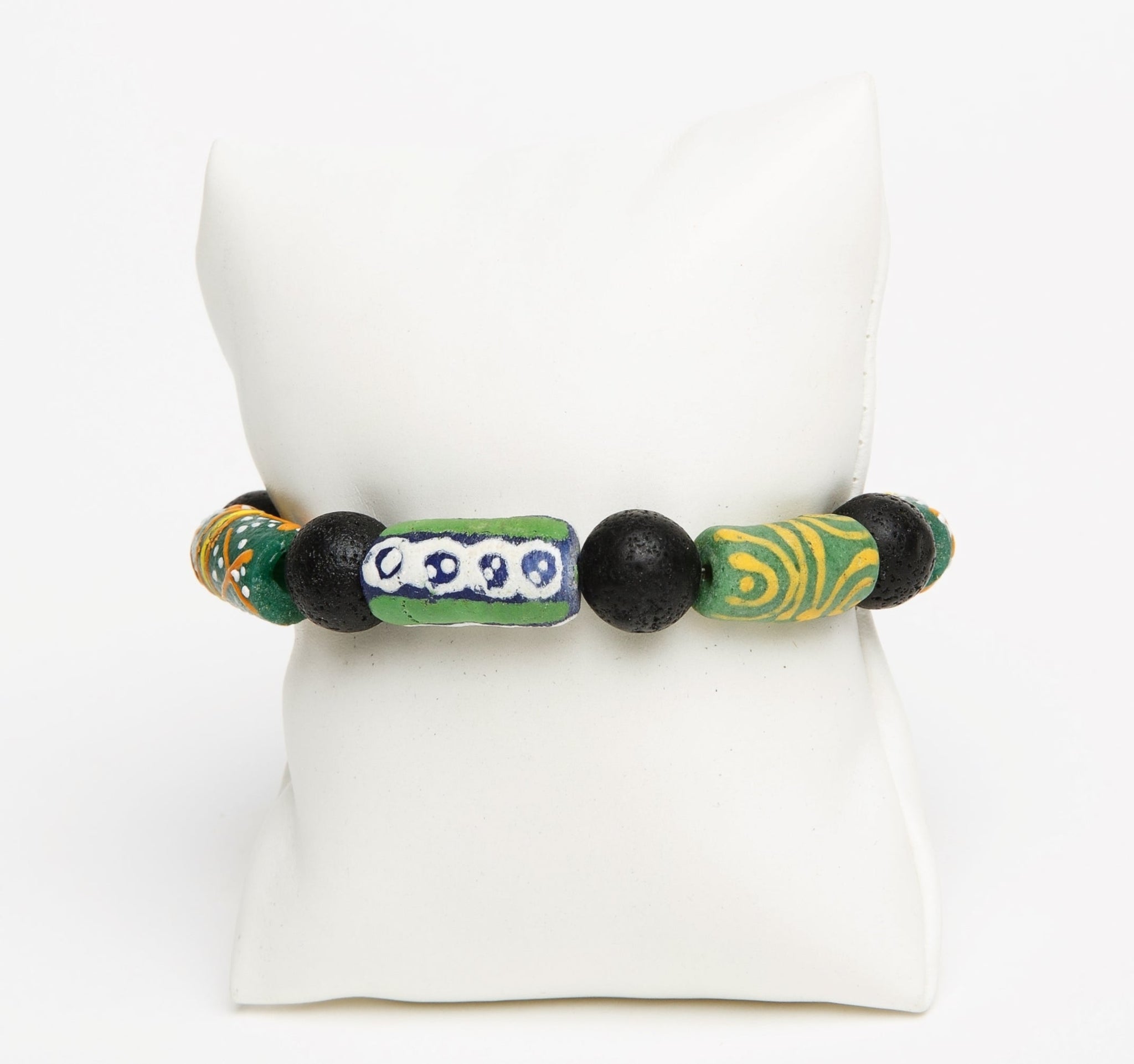 Autumn Unisex Beaded Cuff Bracelet, Turquoise | Thea Design Concepts