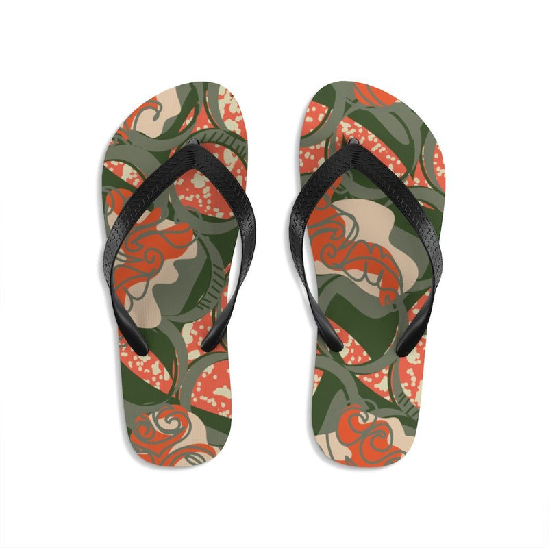 EKO & CO.™ Ankara Print Flip Flops - Coral Shoes Printify L 