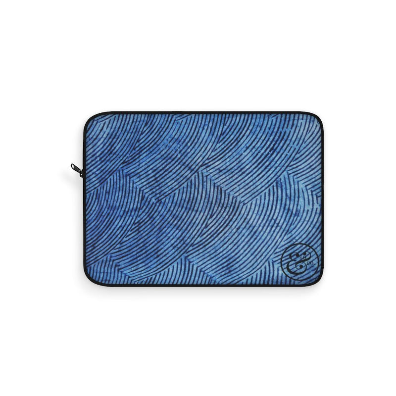 Nigerian Batik Laptop Sleeve - Blue Laptop Sleeve Printify 13" 