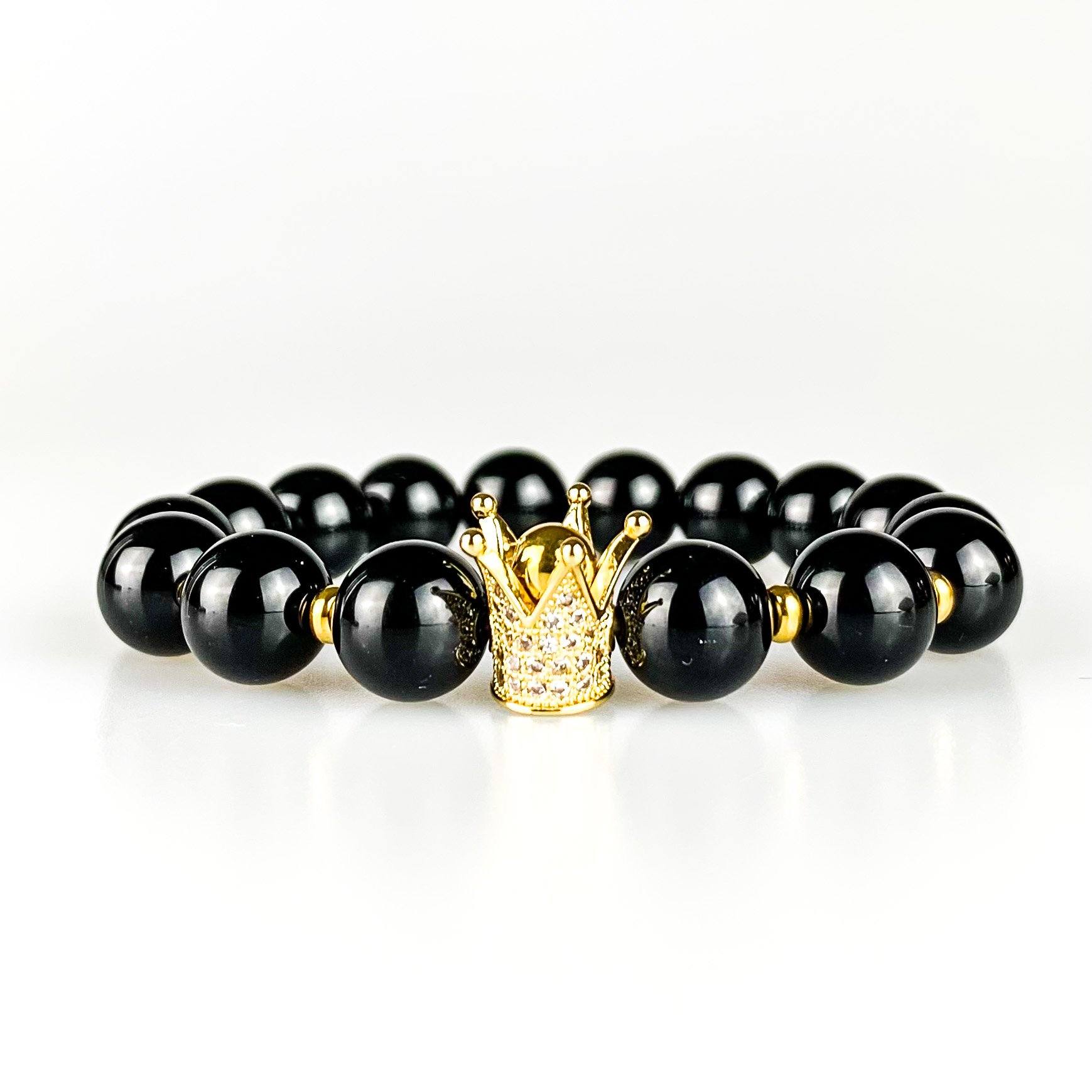 ME™ Crown Black Onyx 8-inch Bracelet - Clear Unisex Bracelets Show Your Africa 