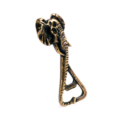 Akija™ Elephant Trunk Brass Bottle Opener Dining & Entertainment Show Your Africa 