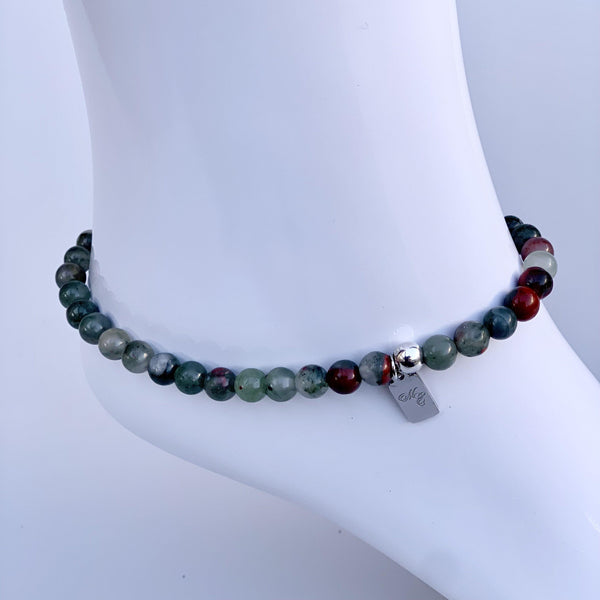 ME™ South Africa Bloodstone 10-inch Anklet Anklets Show Your Africa 