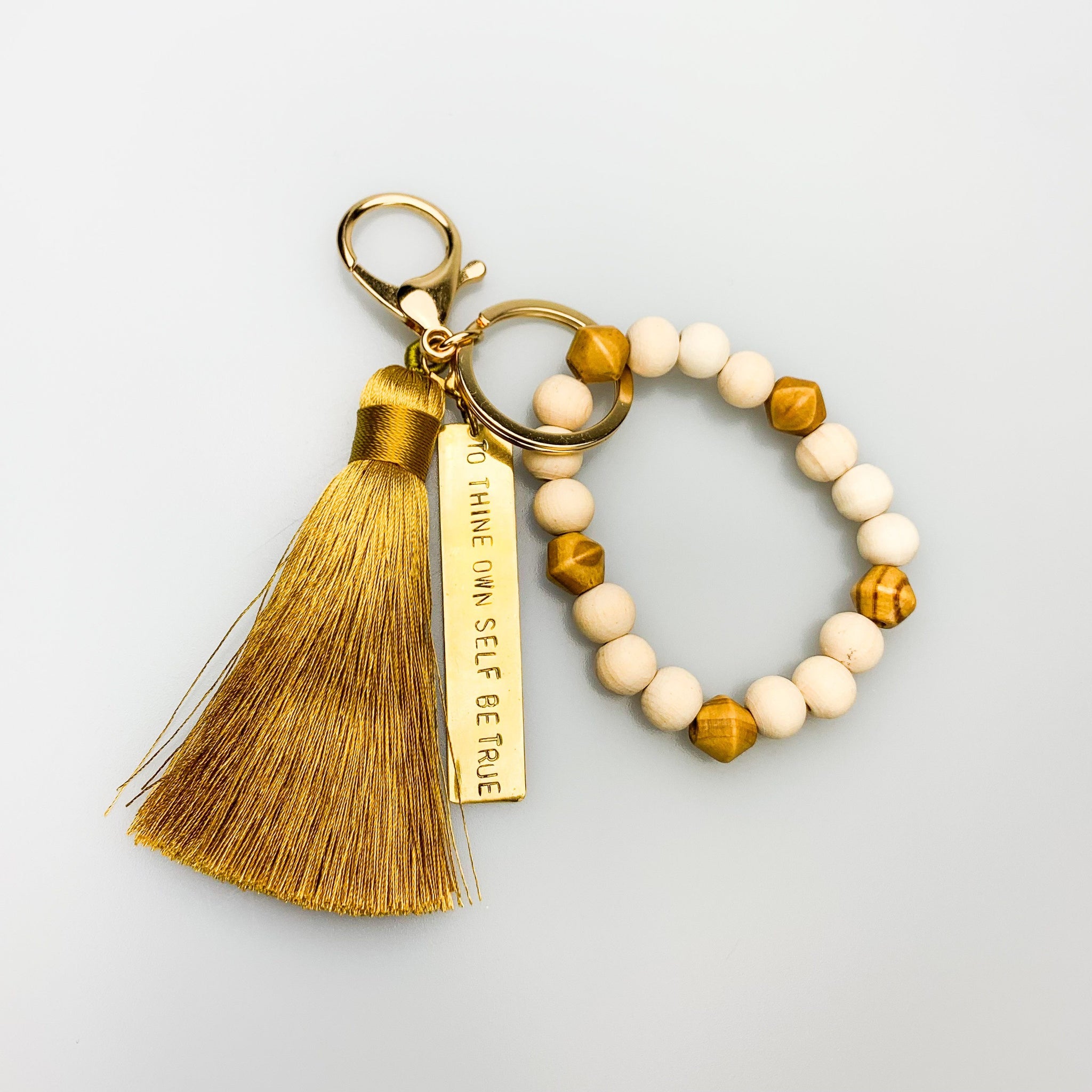 ME™ Affirmation Charms Key Chain Bracelet - To Thine Ownself be True Accessories Show Your Africa 