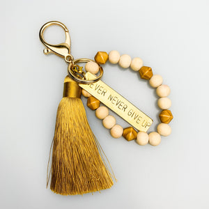 ME™ Affirmation Charms Key Chain Bracelet - Never Never Give up Accessories Show Your Africa 